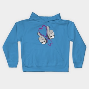 finger heart shirt Kids Hoodie